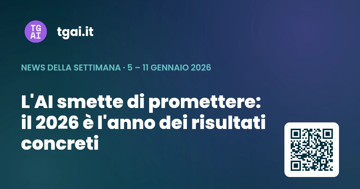 Settimana 5 – 11 gennaio 2026