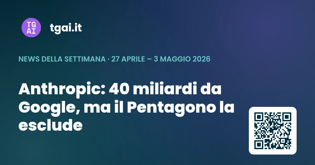 Settimana 27 aprile – 3 maggio 2026
