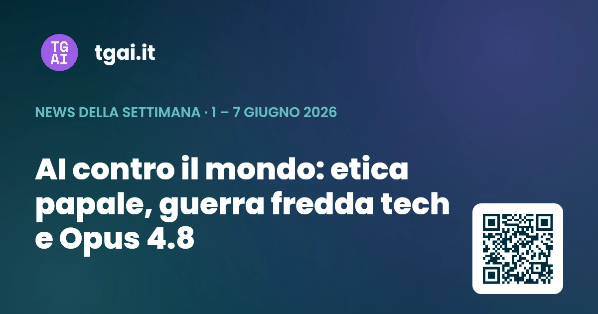 Settimana 1 – 7 giugno 2026