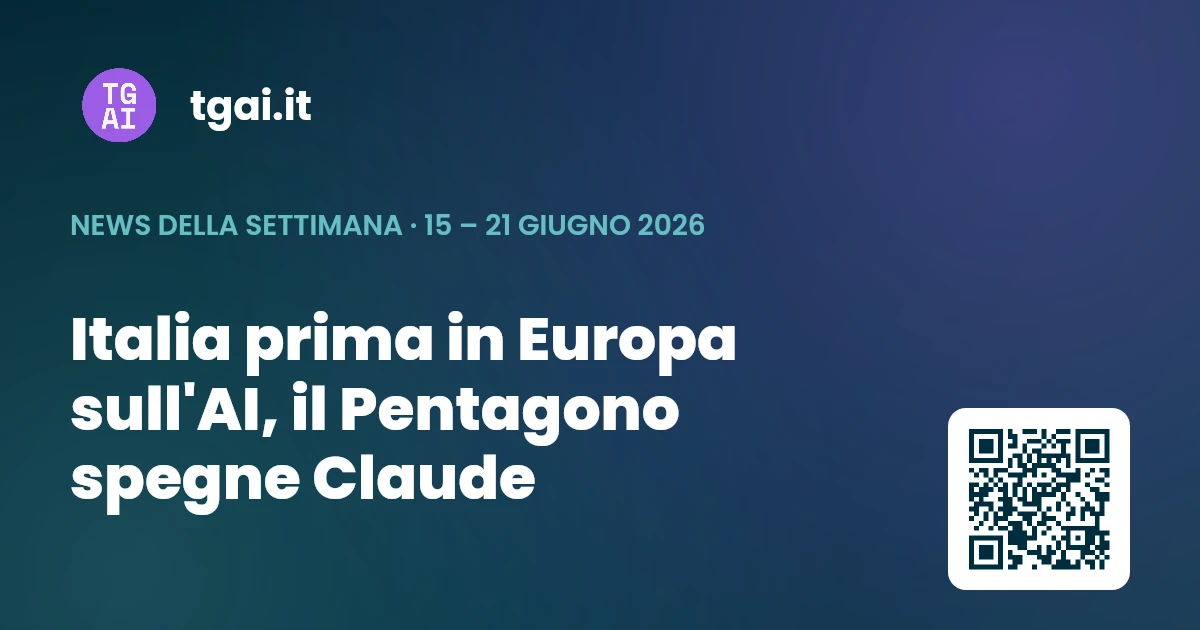 Settimana 15 – 21 giugno 2026