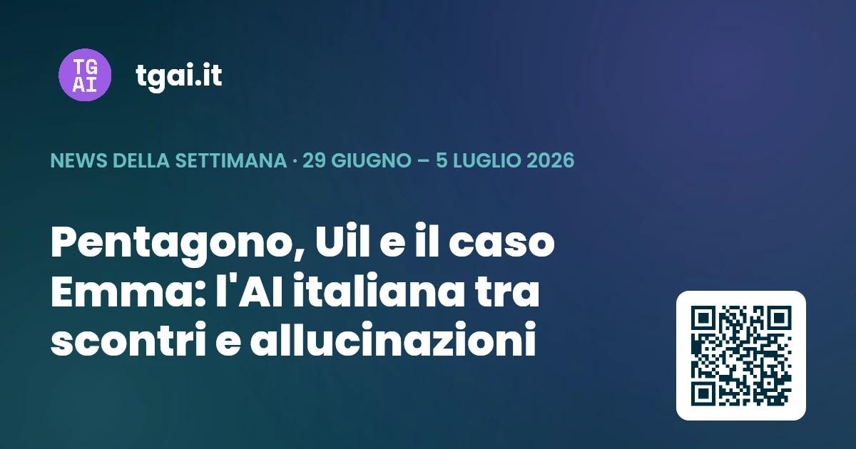Settimana 29 giugno – 5 luglio 2026