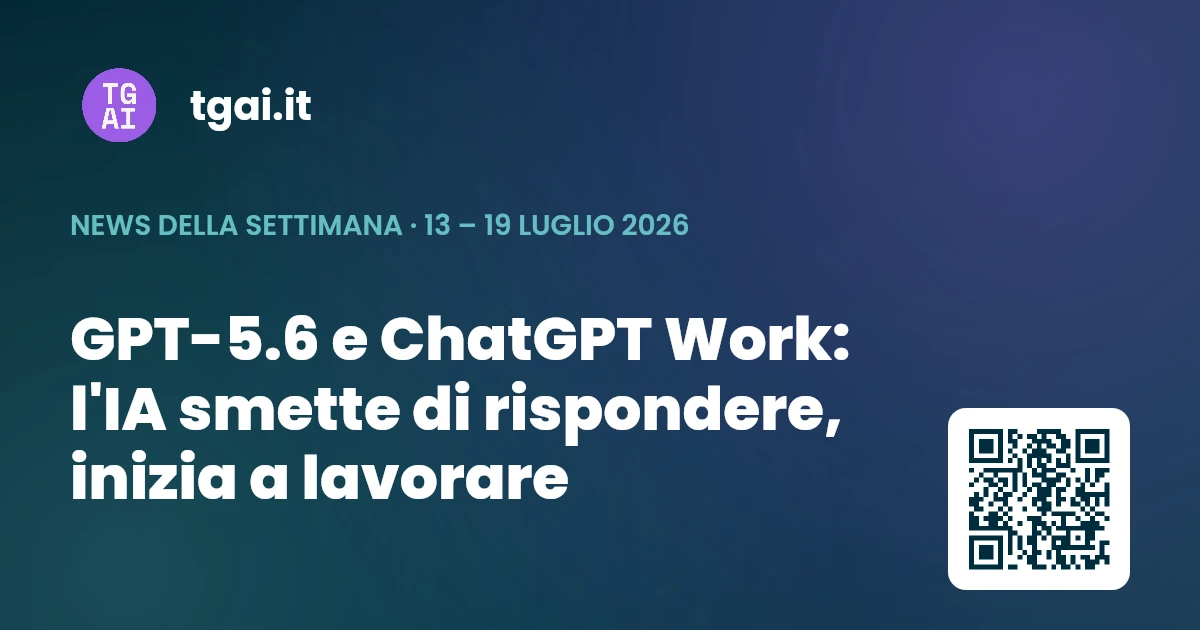 Settimana 13 – 19 luglio 2026