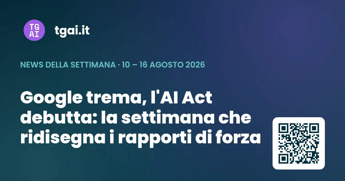 Settimana 10 – 16 agosto 2026