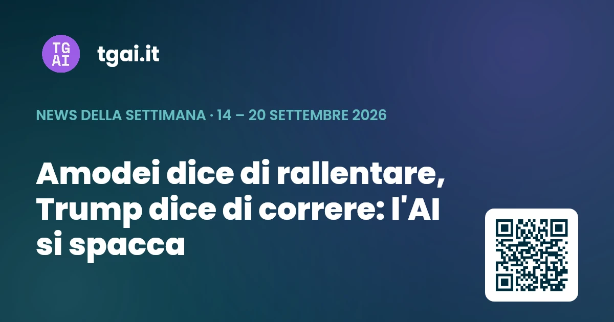 Settimana 14 – 20 settembre 2026