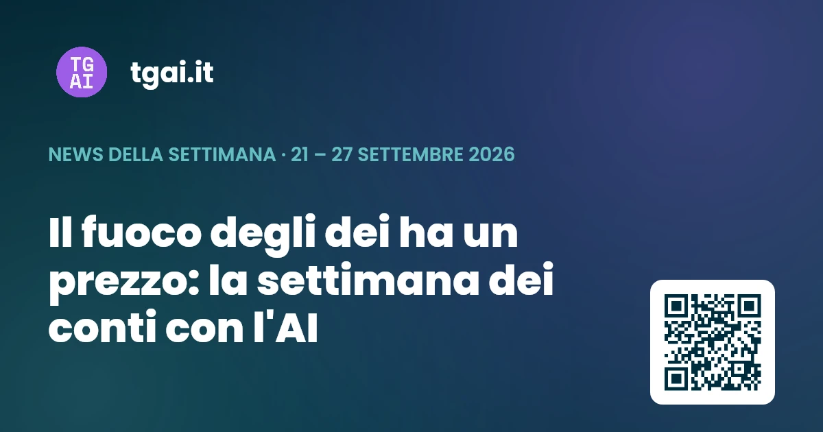 Settimana 21 – 27 settembre 2026